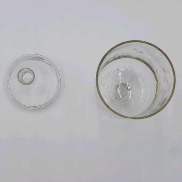 Princess House Etched Heritage Pattern Pedestal Apothecary Candy Treat Jar & Lid - Picture 3 of 6